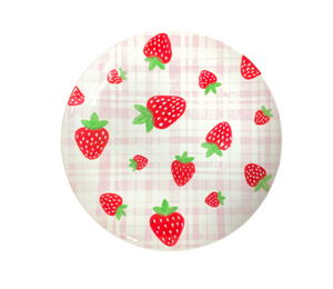 Boulder Strawberry Plaid Plate