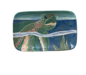 Boulder Swimming Turtle Plate