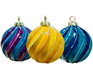 Boulder Jewel Toned Spiral Ornament