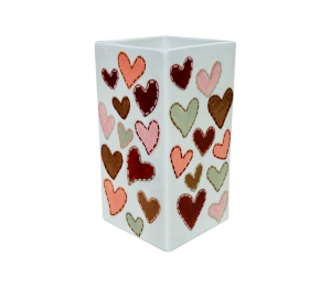 Boulder Quilted Heart Vase